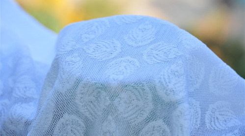 Tessuto da tappezzeria jacquard bianco per abiti da sposa, larghezza 57/58 pollici, OEM di marca FEDELE