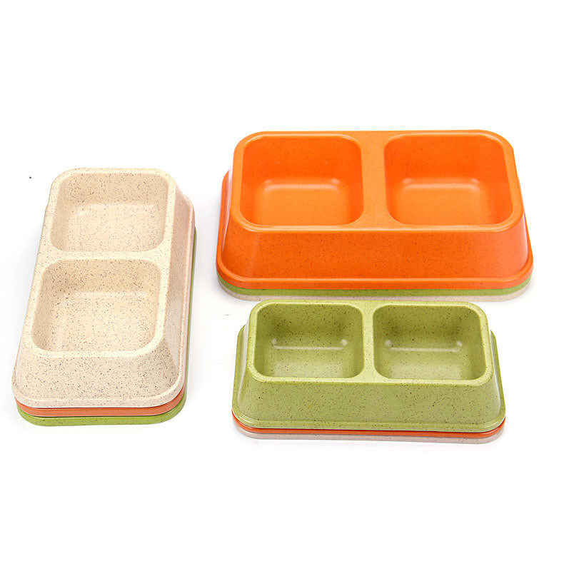 Doppia e colorata Sublimazione in bambù Grandi o Grandi Cani Pet Food&Water Bowl