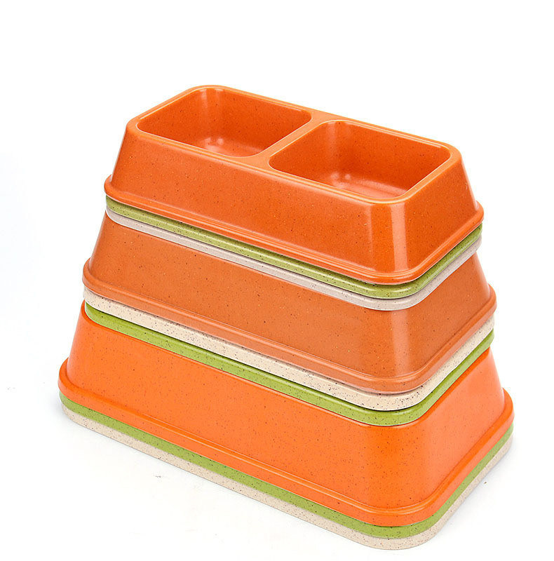 Doppia e colorata Sublimazione in bambù Grandi o Grandi Cani Pet Food&Water Bowl