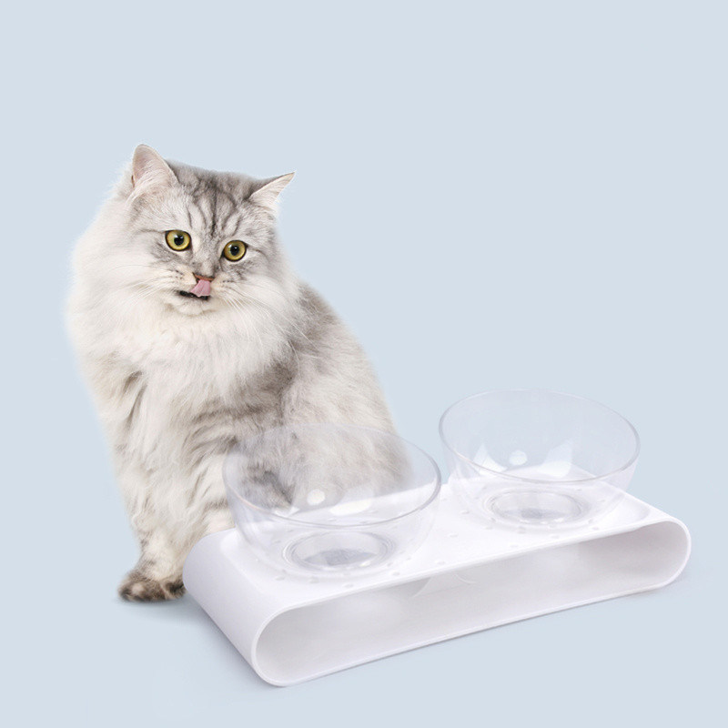 Ciotola per gatti per alleviare la stanchezza da baffi Ciotole per animali da compagnia per cibo e acqua Set di 2