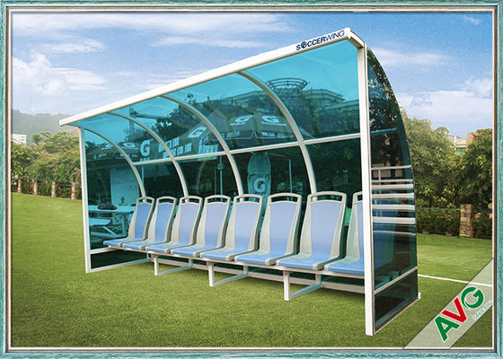 Equipaggiamento per campi da calcio resistente alle intemperie Mobilità Sedile per allenatori di calcio in alluminio