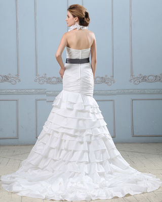 Sexy abito da sposa a schiera aperta, abito da sposa con cintura, abito da sposa da donna.