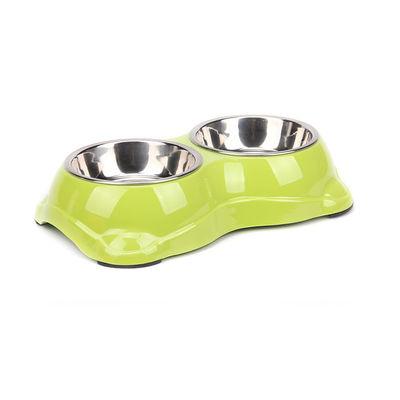 Acciaio inossidabile Pet Bowl Metal Doppio Cat Feeding Dog Bowl