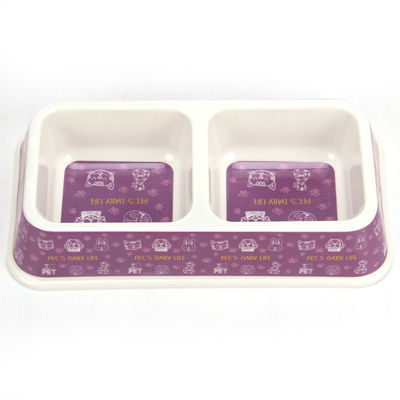 Prezzo all'ingrosso fabbrica personalizzato doppio quadrato Melamina Dog&Cat Pet Bowl