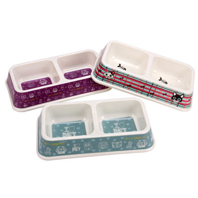 Prezzo all'ingrosso fabbrica personalizzato doppio quadrato Melamina Dog&Cat Pet Bowl