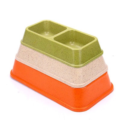 Doppia e colorata Sublimazione in bambù Grandi o Grandi Cani Pet Food&Water Bowl