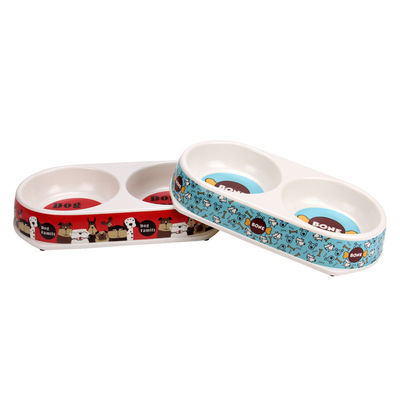 Doppio Melammina Antibatterica Cani e gatti Pet Food Bowl