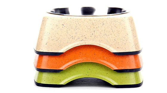 Bamboo di buona qualità e acciaio inossidabile Puro naturale Pet&Cat&Dog Food Bowl