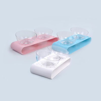 Nuovo stile 2 ciotole ABS Eco-Friendly Diner Set per animali domestici di alimentazione ciotola
